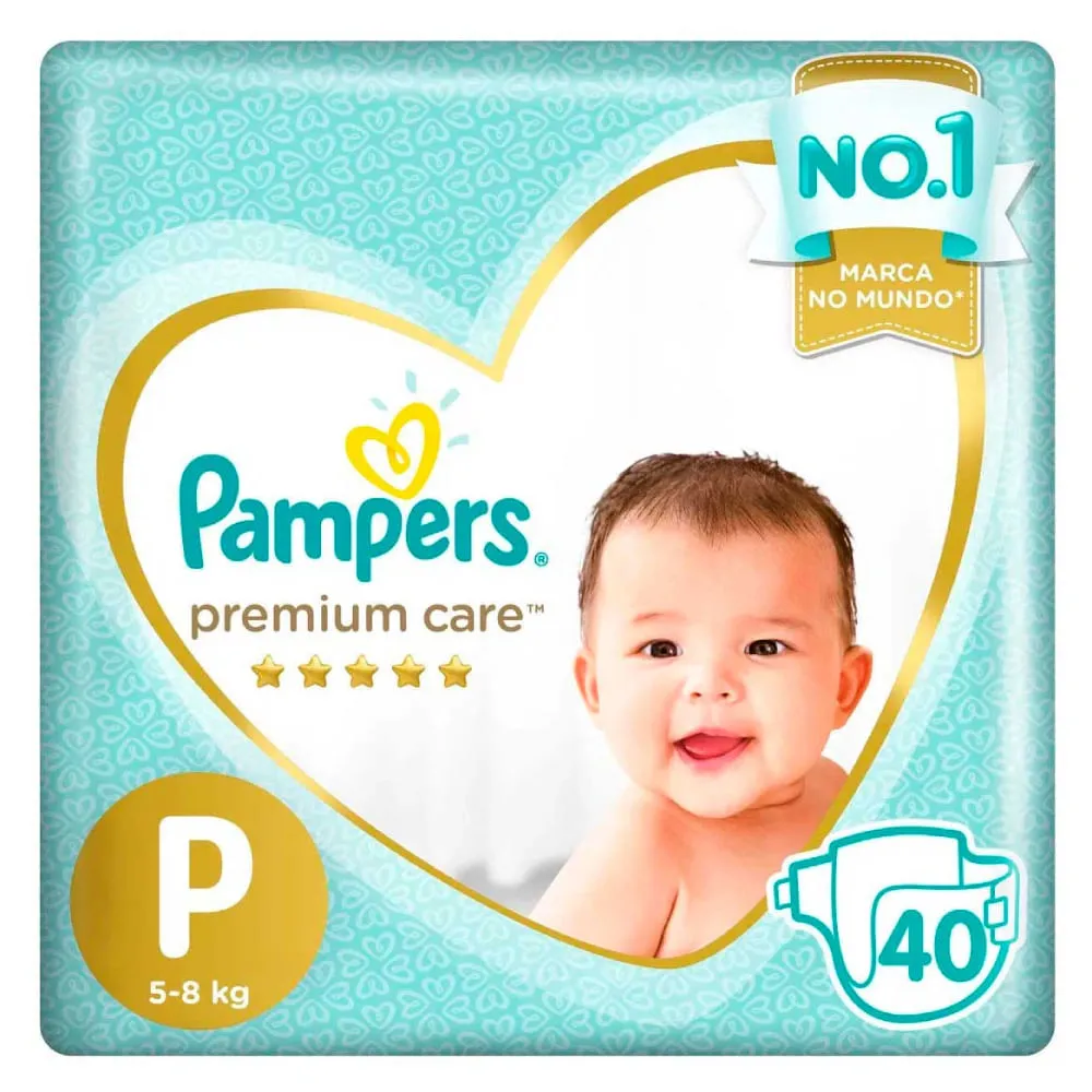 Fralda Pampers Premium Care P 40 Unidades