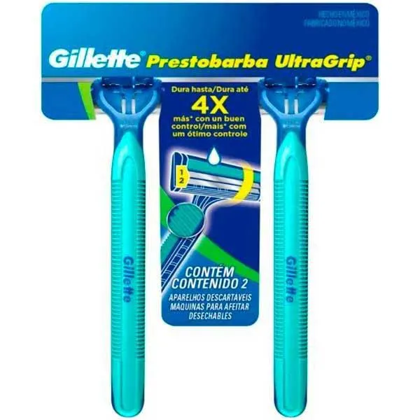 Aparelho De Barbear Gillette Prestobarba Ultragrip 2 Unidades