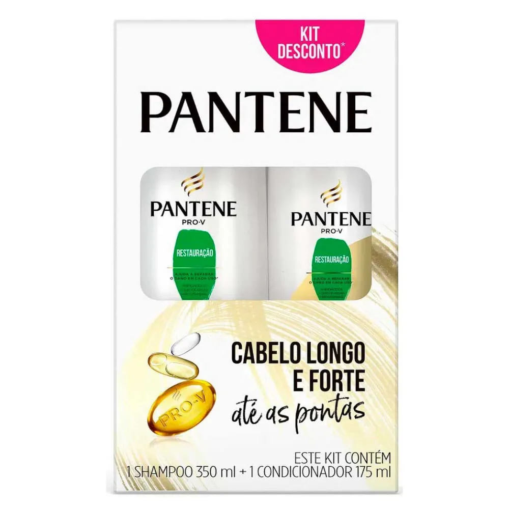 Kit Pantene Restauração Shampoo 350ml + Condicionador 175ml