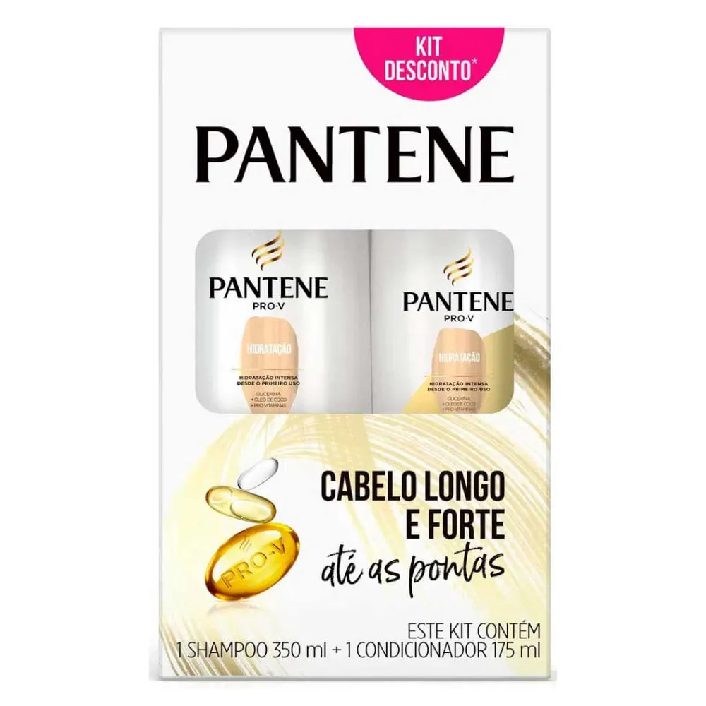 Kit Pantene Hidratação Shampoo 350ml + Condicionador 175ml