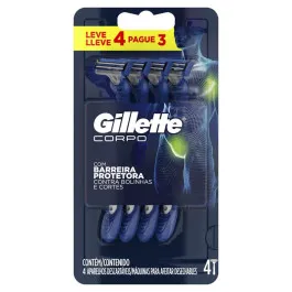 Aparelho de Barbear Gillette Corpo Leva 4 Pague 3
