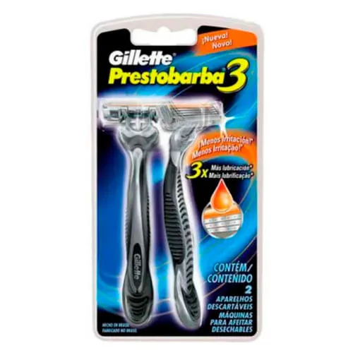 Aparelho De Barbear Gillette Prestobarba 3 2 Unidades