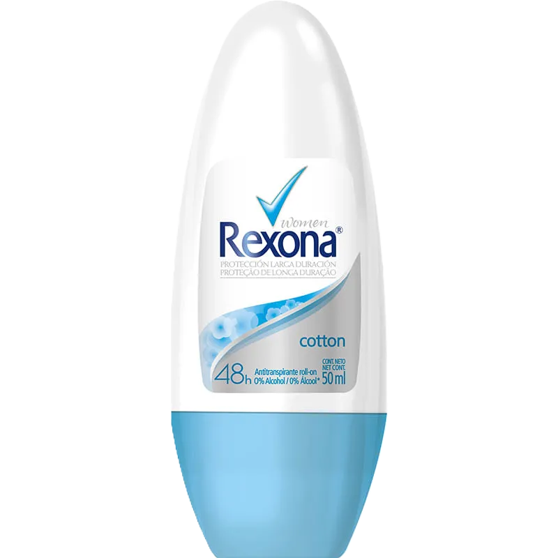 Desodorante rexona roll on cotton 53g