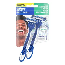 Aparelho de Barbear Gillette Derma Proteção Descartável 2 Unidades