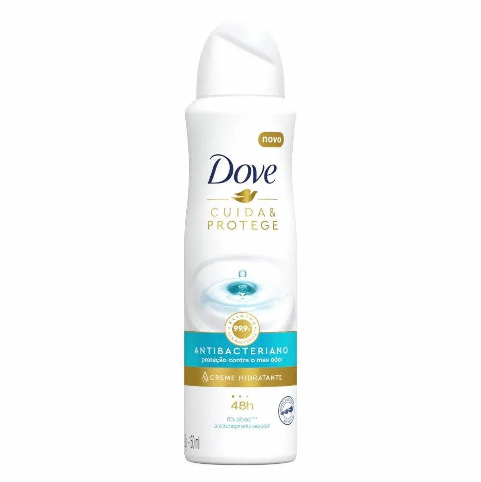 Desodorante Antitranspirante Aerosol Dove Cuida & Protege Antibacteriano Feminino 72h 150ml