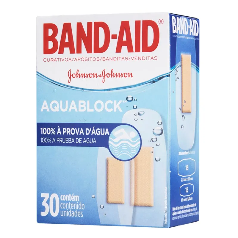 cur j&j band aid aquablock 30un