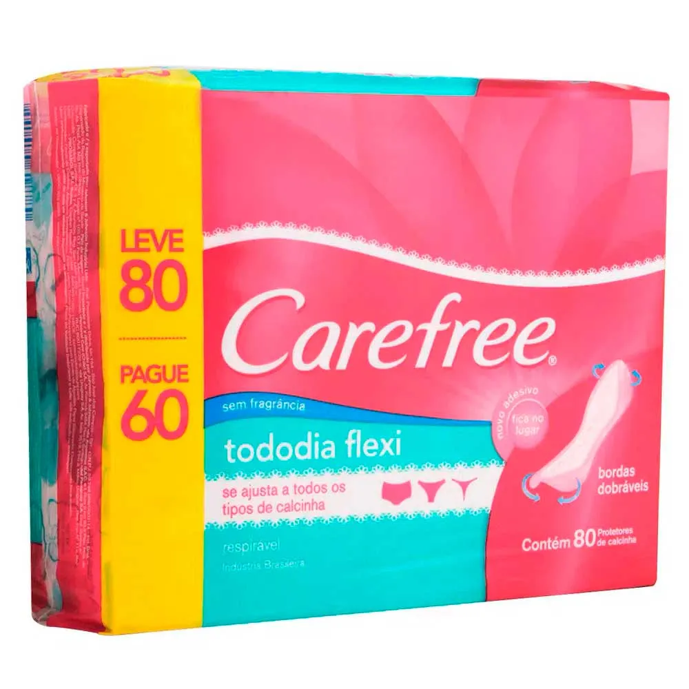Absorvente Carefree Com Perfume 80 Unidades