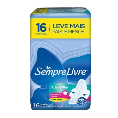 Absorvente Sempre Livre Fit Suave Com Abas 16 Unidades