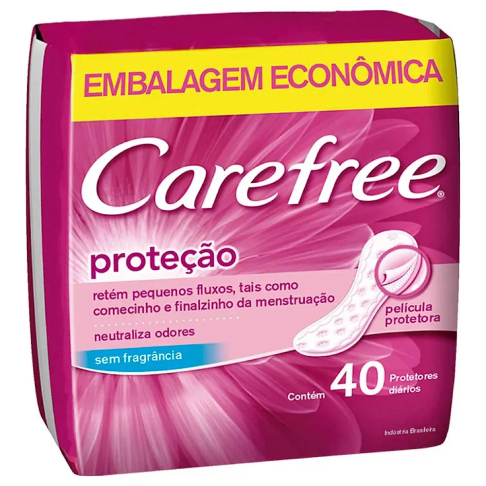 Absorvente Carefree Neutralize Sem Perfume 40 Unidades