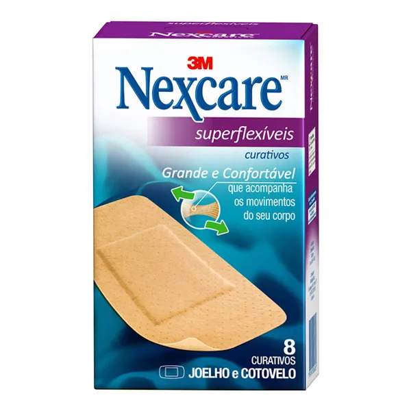 curativo nexcare joelho e cotovelo 8 unidades