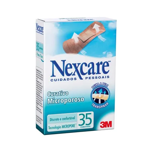 curativo microporoso 3m com 35 unidades