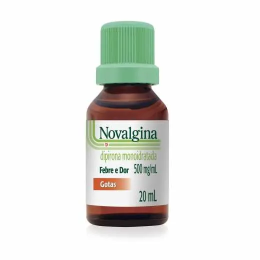 novalgina gotas 20ml frasco de vidro