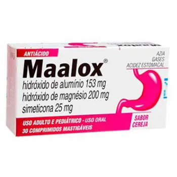 maalox sabor cereja com 30 pastilhas