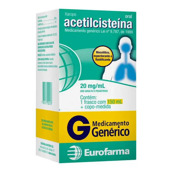 acetilcisteina xarope 20mg 100ml 1 copo medidor