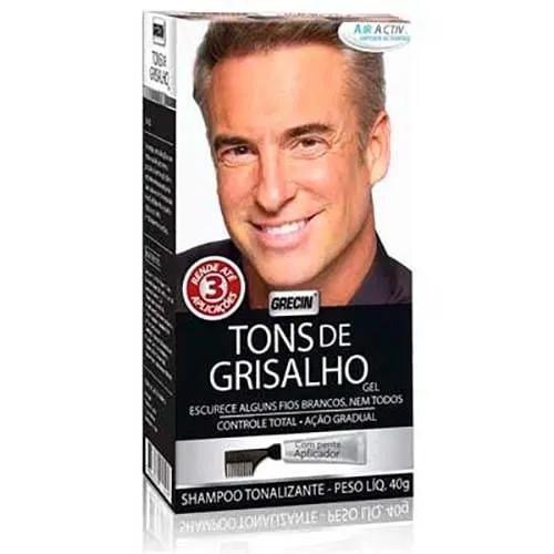 Shampoo Tonalizante Grecin Tons De Grisalho 40g
