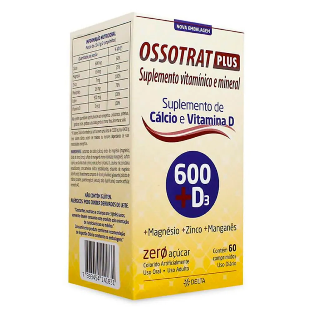 Ossotrat Plus 600+d 60 Comprimidos Revestidos