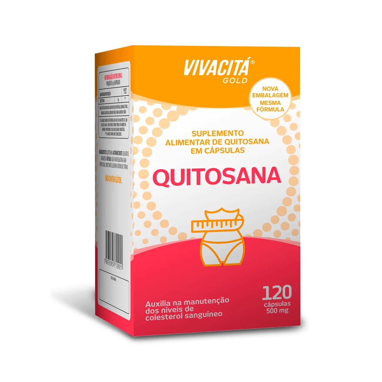 Quitosana Vivacitá Gold 120 Cápsulas