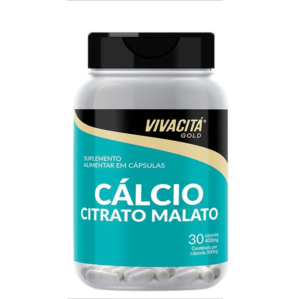 Cálcio Citrato Malato Vivacitá Gold 30 Cápsulas