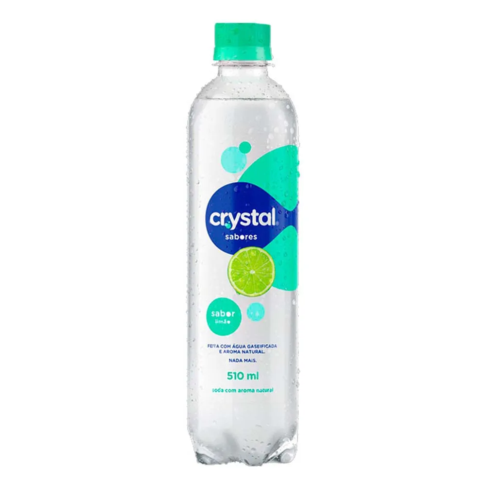 Água Crystal Sparkling Limão 510ml