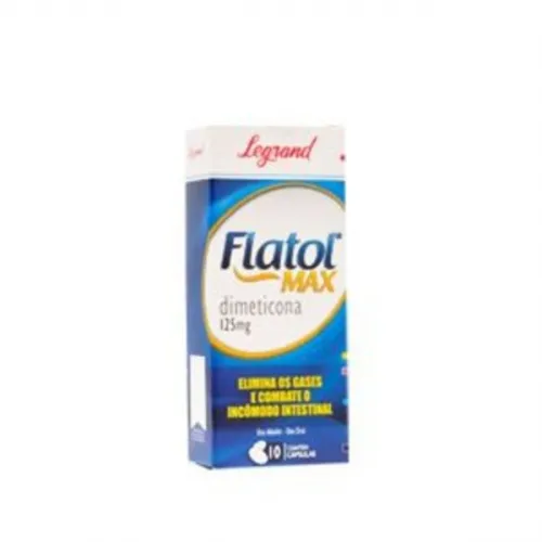 flatol max 125mg com 10 capsulas gel mole