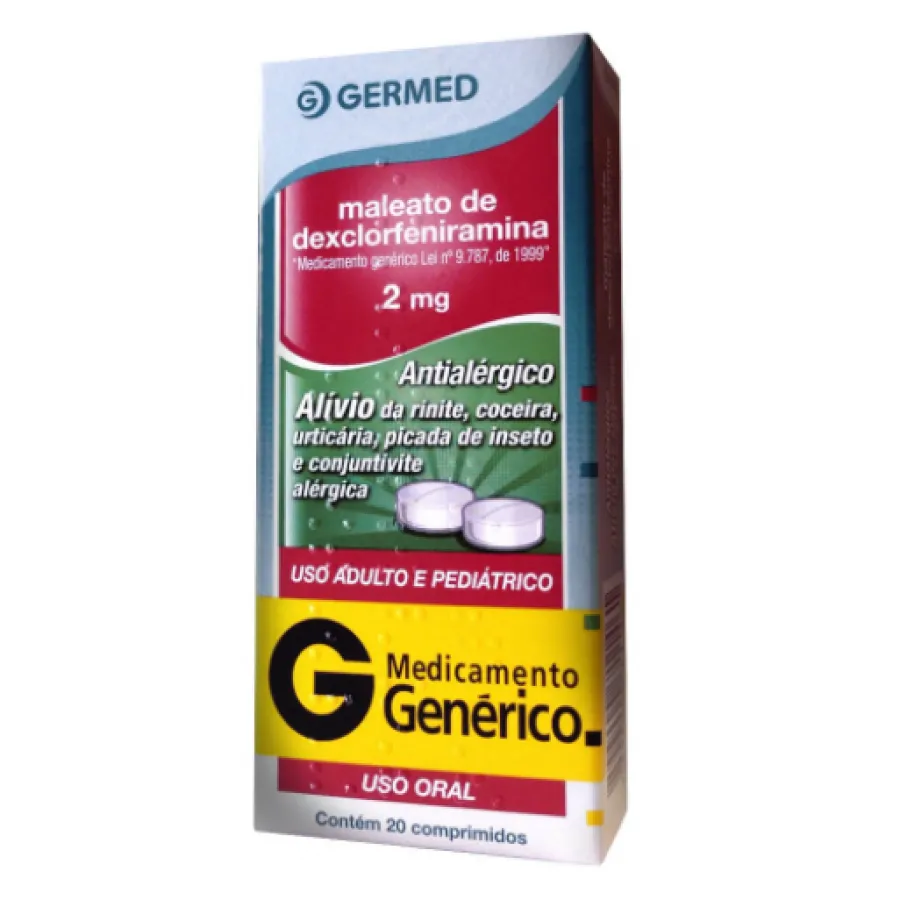 dexclorfeniramina 2mg 20cpds germed