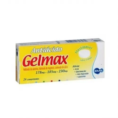 gelmax 178mg + 185mg + 230mg 24 comprimidos