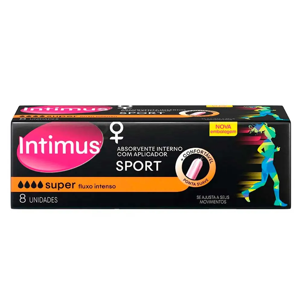 Absorvente Interno Intimus Sport 8 Unidades + Aplicador