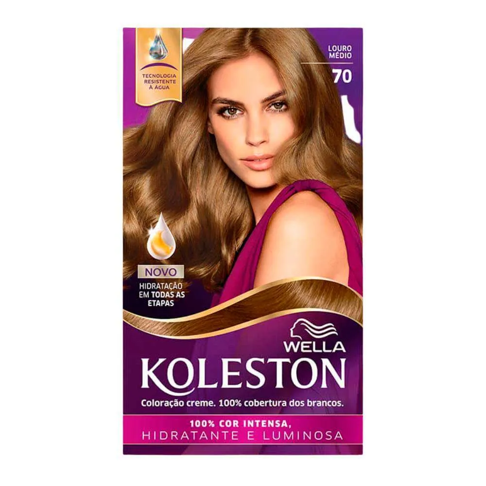 Tintura Wella Koleston N 70 Louro Médio 1 Kit