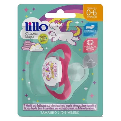 Chupeta lillo magia baby s1 lum lilas 612450