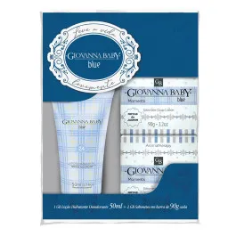 Kit Giovanna Baby Blue - Moments - Loão Hidratante 50ml + 2 Sabonetes 90g