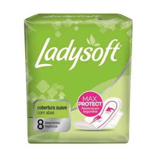 Absorvente Ladysoft Elite Suave Com Abas 8 Unidades
