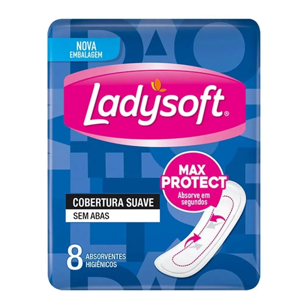 Absorvente Ladysoft Elite Suave Sem Abas 8 Unidades