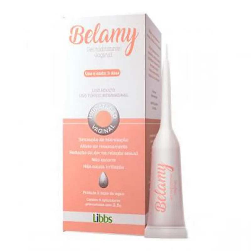 belamy gel hidratante vaginal com 20g + 8 aplicadores de 2,5g cada