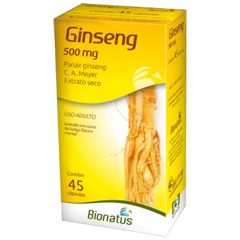 ginseng 500mg 45 cápsulas bionatus