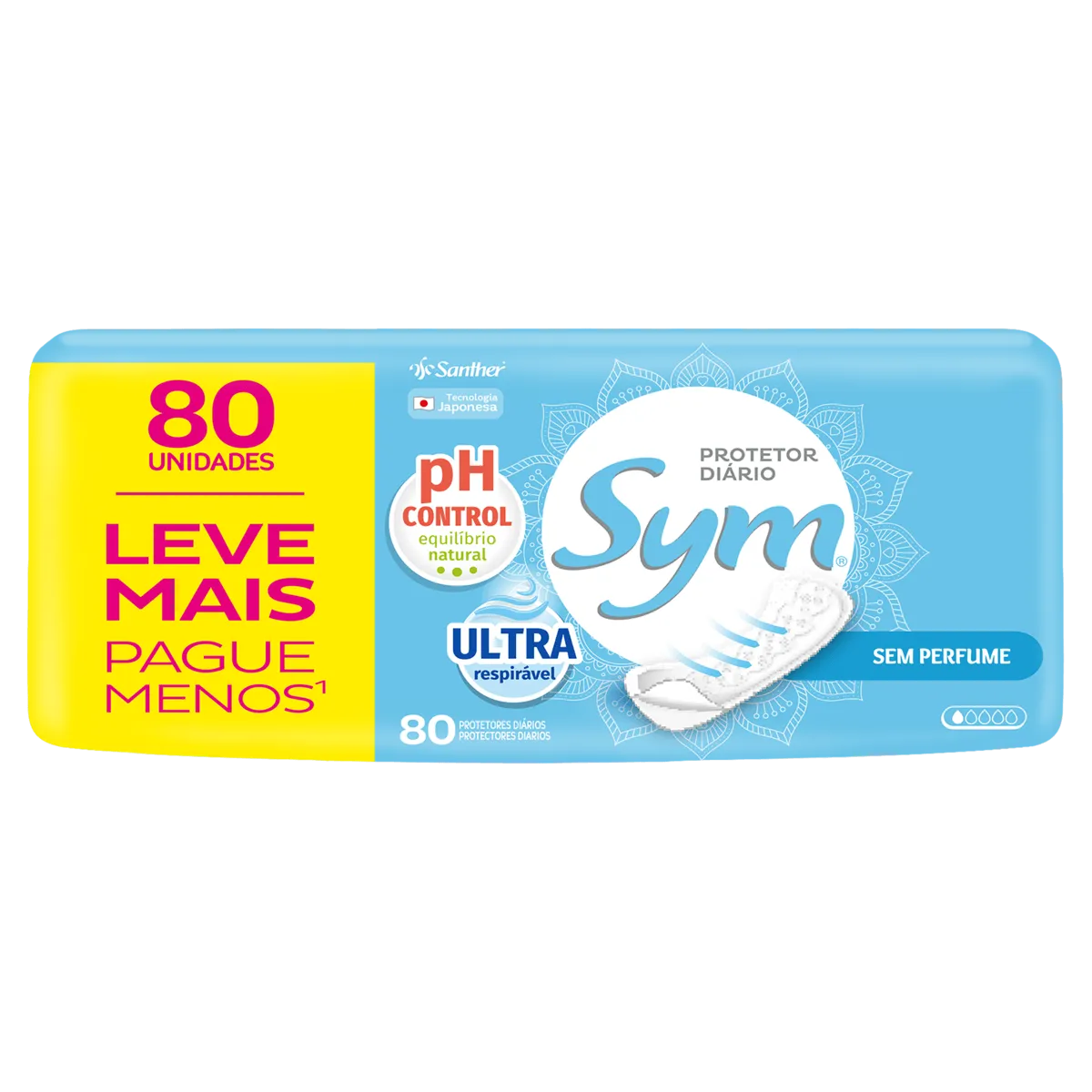 Protetor Diario Sym Com Perfume 80 Unidades
