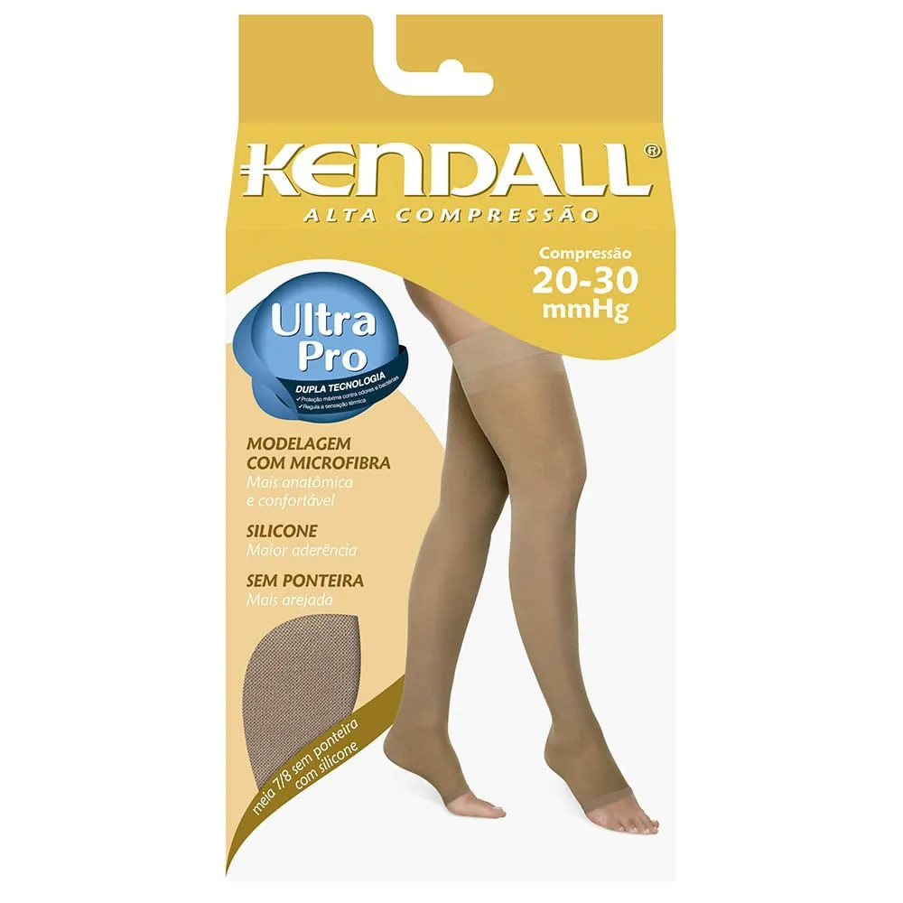 Meia 3/4 Kendall 20-30mmhg Ponteira Aberta Mel G 1 Unidade