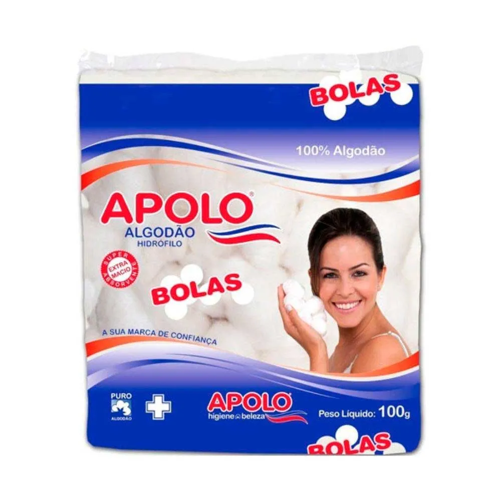 Algodão Hidrófilo Apolo Bolas 100g