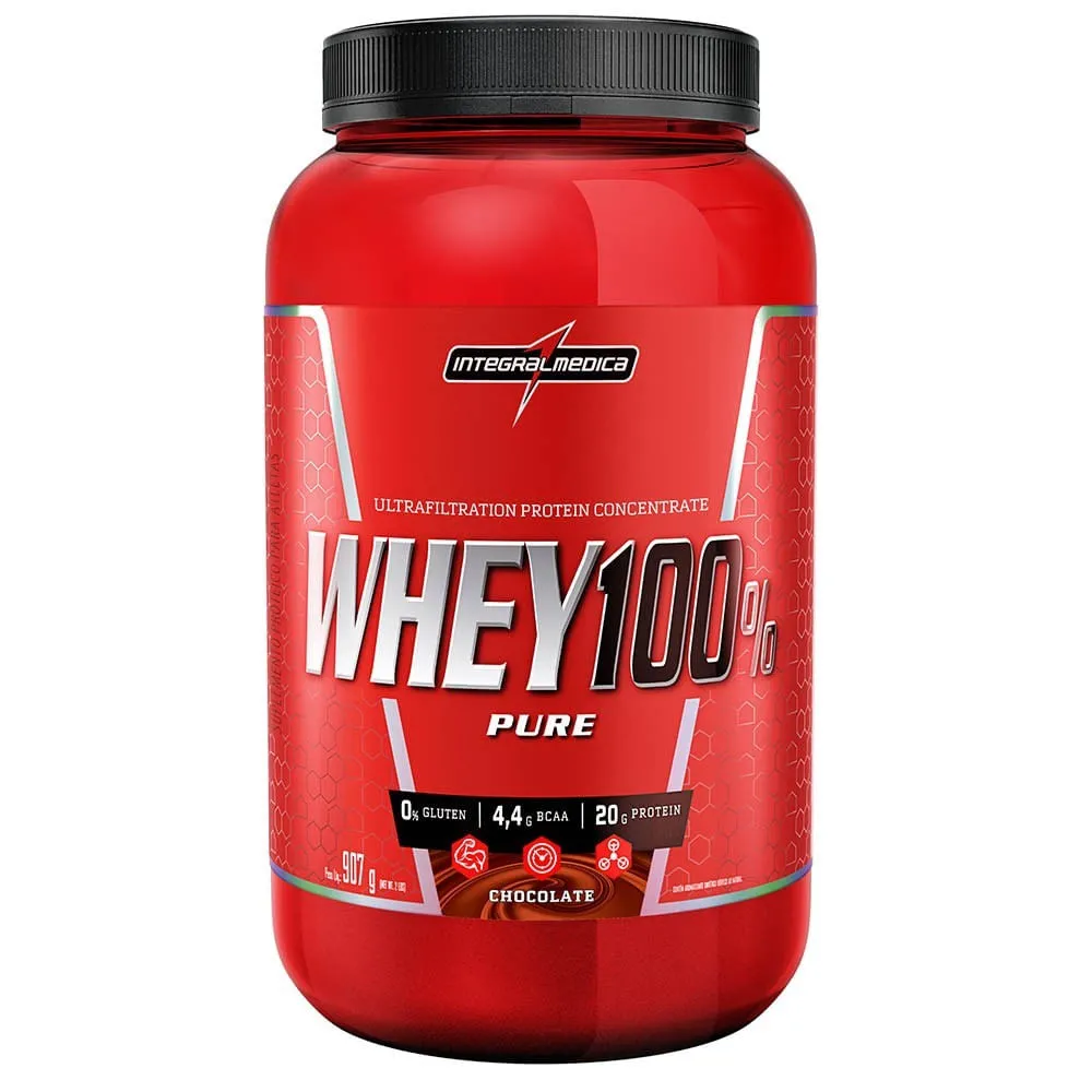 Whey Protein 100% Pure Integralmedica Chocolate 907g