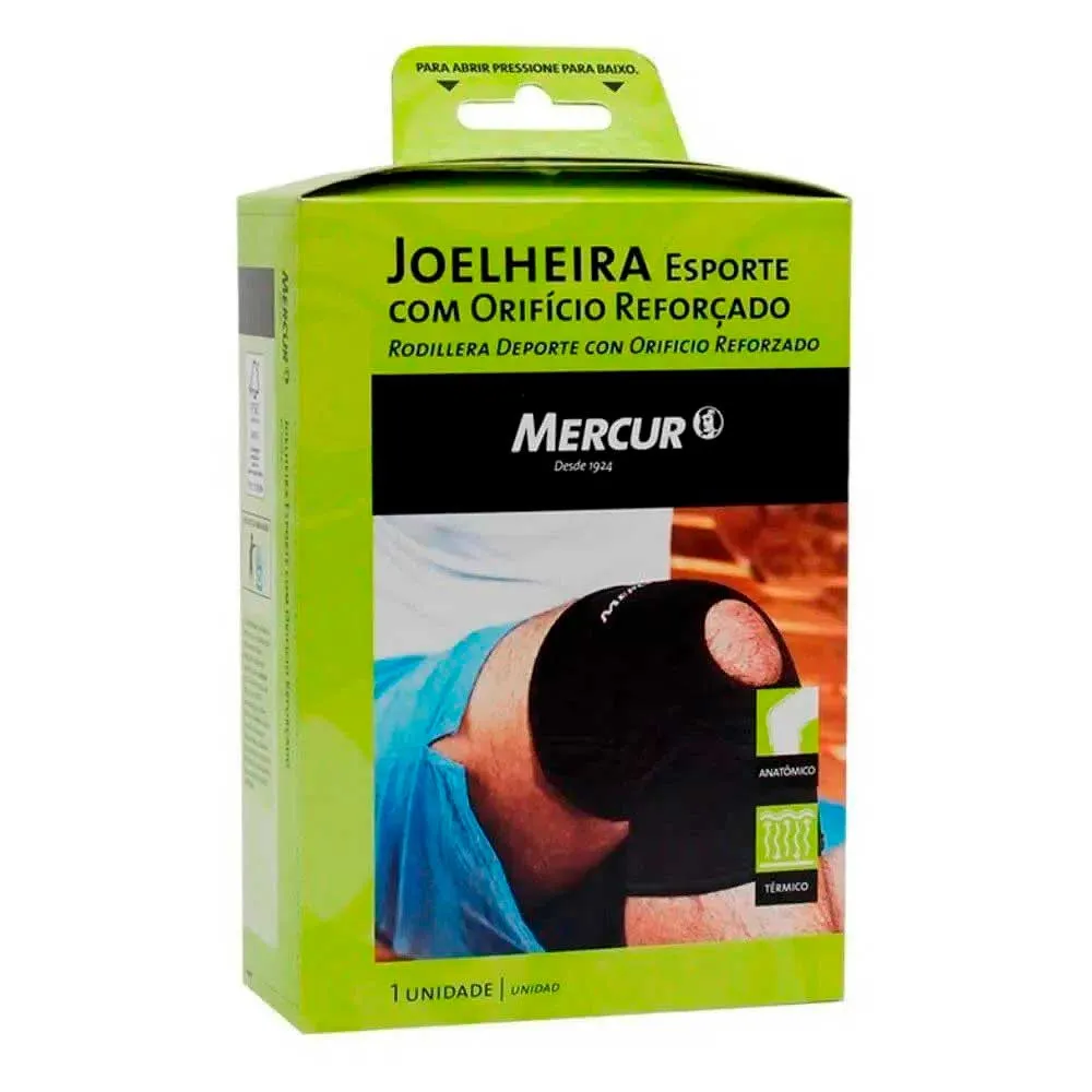 Joelheira Esportiva Mercur Neoprene G 1 Unidade