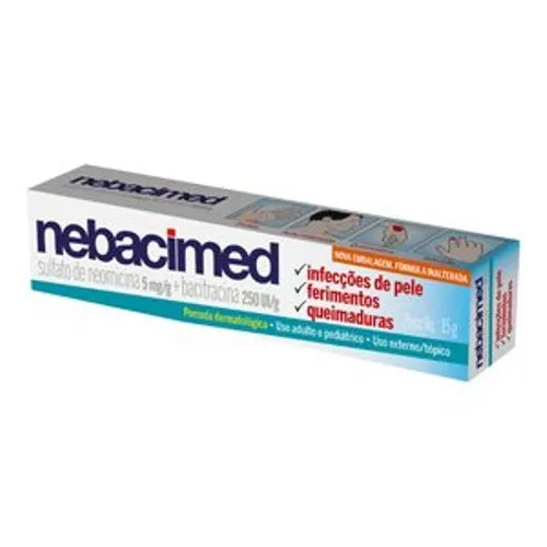 nebacimed 5mg/g + 250ui/g pomada 15g