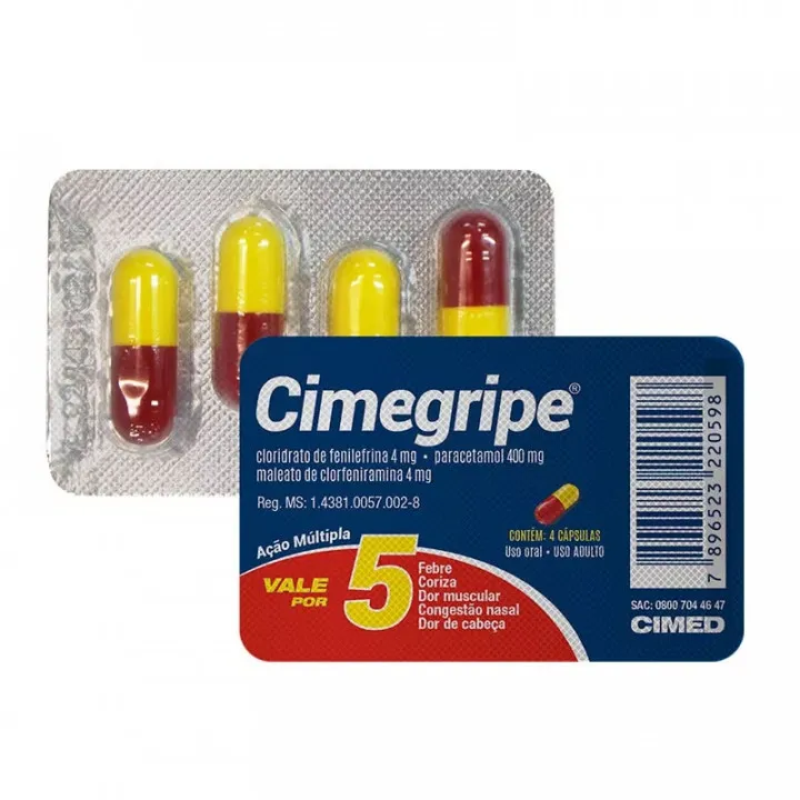 cimegripe 25x4 comprimidos