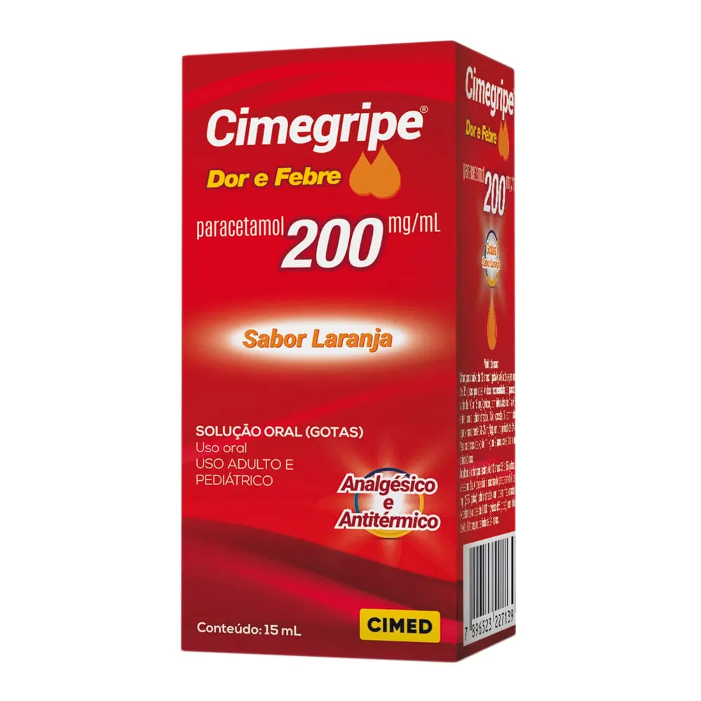 cimegripe dor e febre gotas 200mg com 15ml