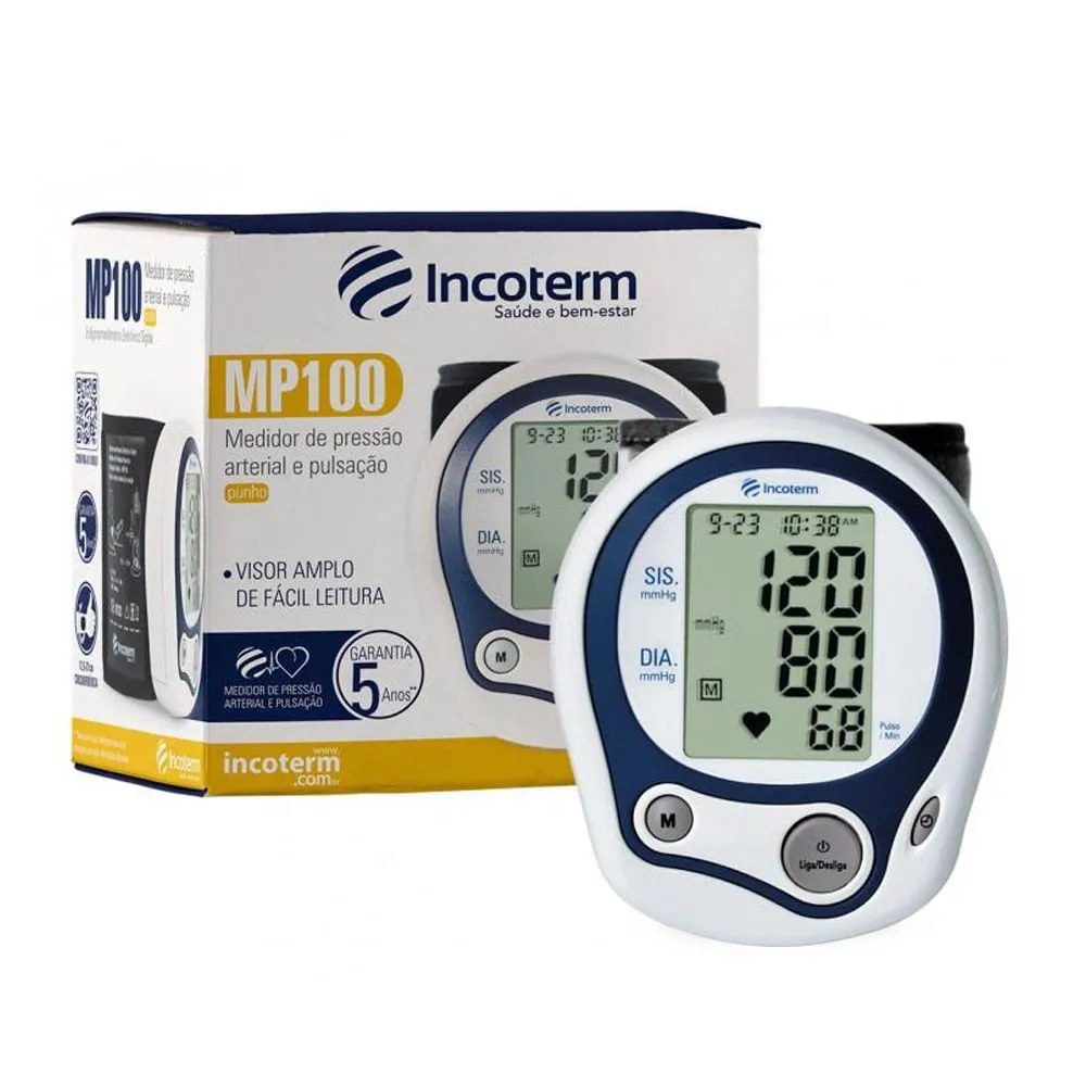 Aparelho De Pressão Digital Pulso Incoterm Mp 100 1 Unidade