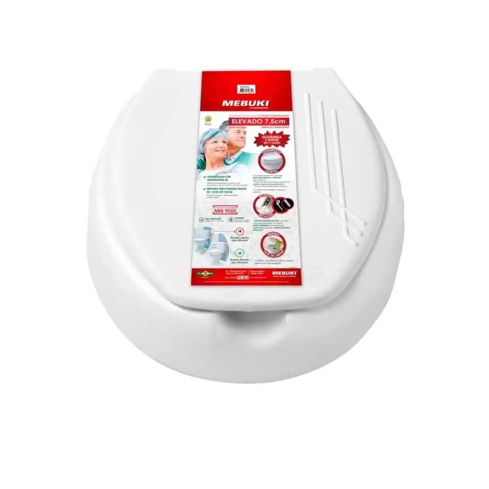 Assento Sanitário Elevado Mebuki 13,5cm 1 Unidade