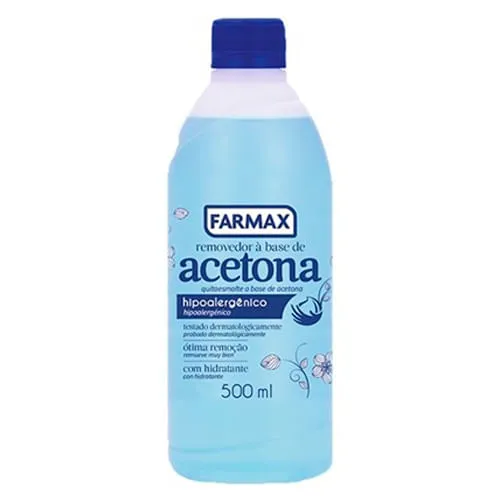 Removedor De Esmalte À Base De Acetona Farmax 500ml