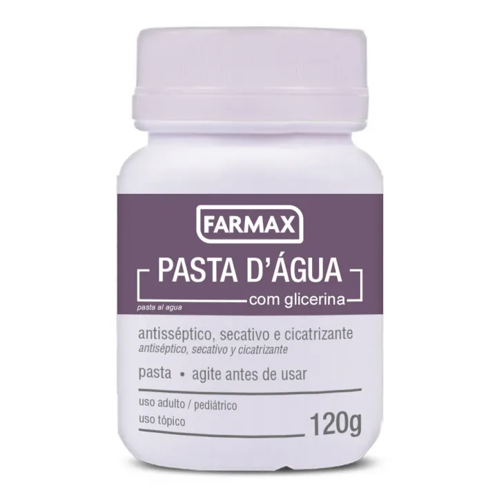 pasta dagua com glicerina farmax 120g