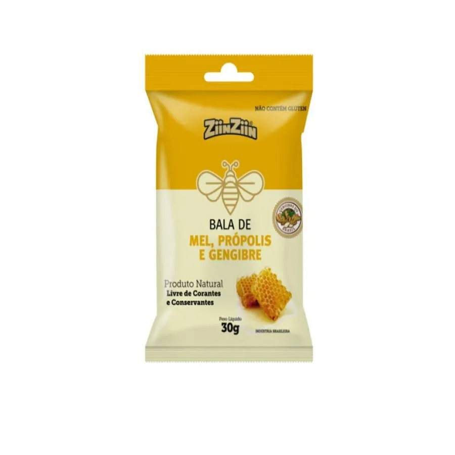 Bala De Mel Propolis E Gengibre Dura Ziinziin