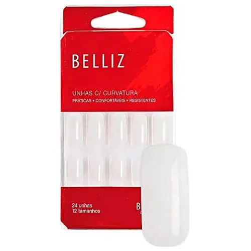 Unhas Postiças Belliz Com Curvatura 24 Unidades