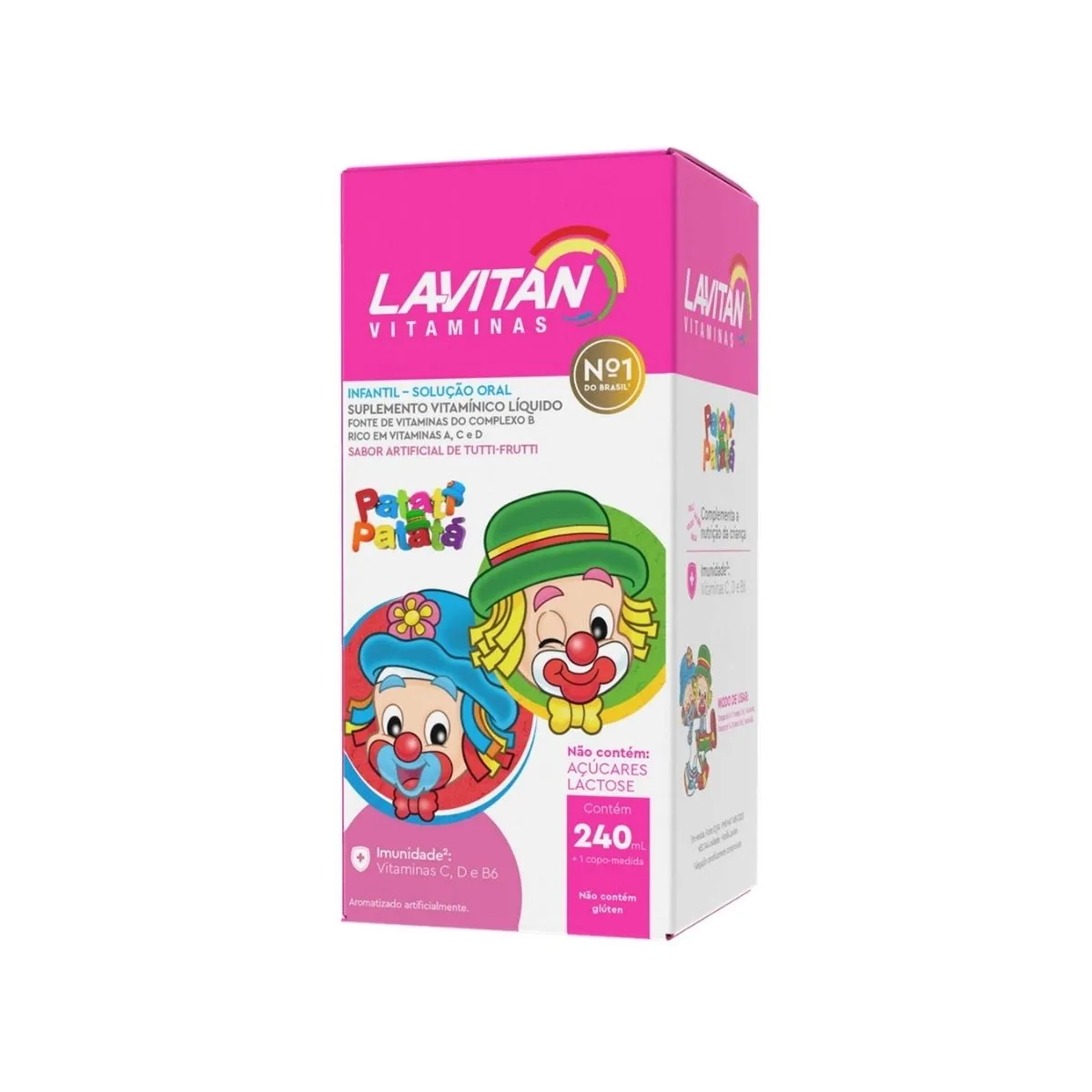 lavitan kids 10 comprimidos efervescentes sabor tutti-frutti