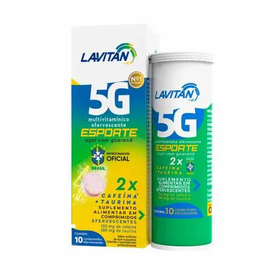 suplemento alimentar lavitan 5g esporte acai e guarana 10 comprimidos